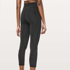 Lululemon Time To Sweat Crop *23" size 4 Black
